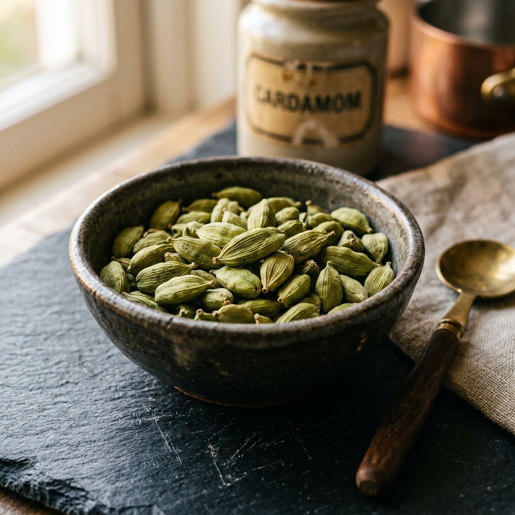 Close-up cardamom pods
